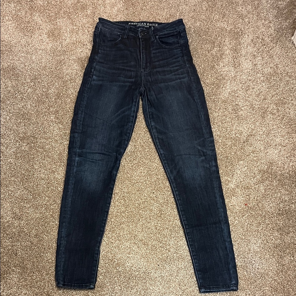 American Eagle Outfitters High Rise Dark Indigo Jeans